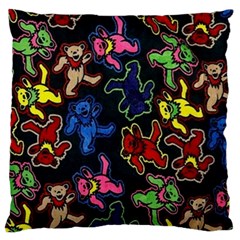 Bears Colors Dead Head Deadhead Grateful Dead Large Premium Plush Fleece Cushion Case (Two Sides) from ArtsNow.com Front