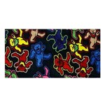 Bears Colors Dead Head Deadhead Grateful Dead Satin Shawl 45  x 80 