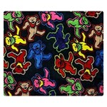 Bears Colors Dead Head Deadhead Grateful Dead One Side Premium Plush Fleece Blanket (Small)