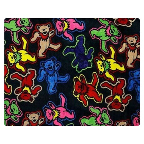 Bears Colors Dead Head Deadhead Grateful Dead One Side Premium Plush Fleece Blanket (Medium) from ArtsNow.com 60 x50  Blanket Front