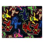 Bears Colors Dead Head Deadhead Grateful Dead One Side Premium Plush Fleece Blanket (Large)