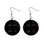 Chart Pattern Mini Button Earrings