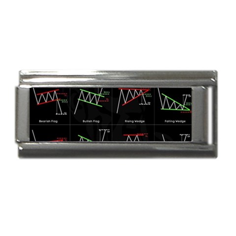 Chart Pattern Superlink Italian Charm (9mm) from ArtsNow.com Front
