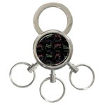 Chart Pattern 3-Ring Key Chain