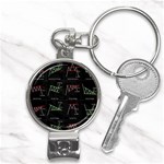 Chart Pattern Nail Clippers Key Chain