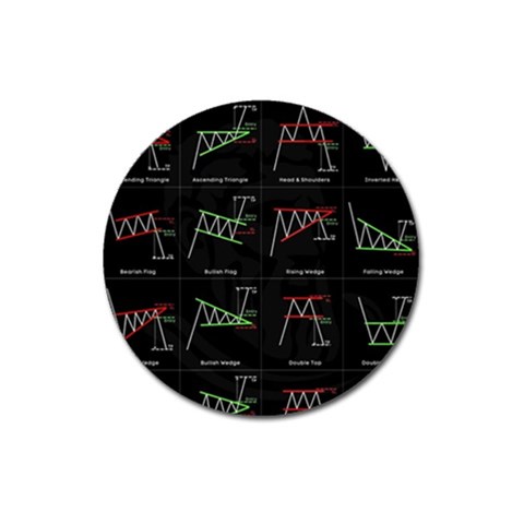 Chart Pattern Magnet 3  (Round) from ArtsNow.com Front
