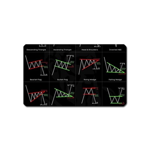 Chart Pattern Magnet (Name Card) from ArtsNow.com Front