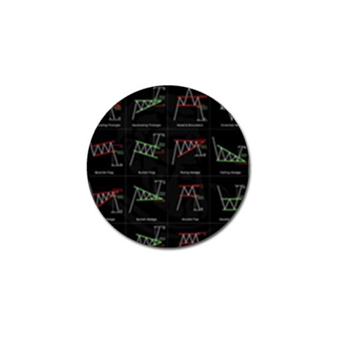 Chart Pattern Golf Ball Marker (4 pack) from ArtsNow.com Front