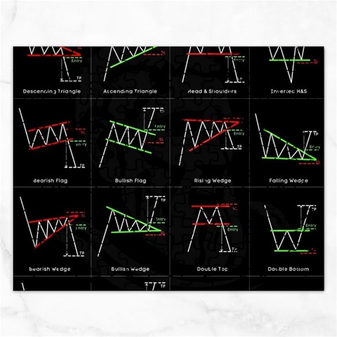 Chart Pattern Rectangular Jigsaw Puzzl from ArtsNow.com Front
