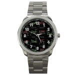 Chart Pattern Sport Metal Watch