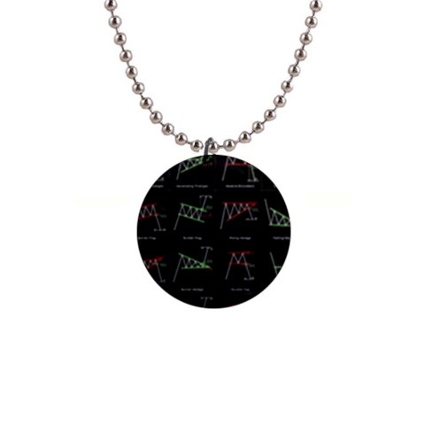 Chart Pattern 1  Button Necklace from ArtsNow.com Front