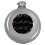 Chart Pattern Round Hip Flask (5 oz)