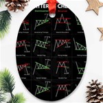 Chart Pattern Oval Ornament (Two Sides)