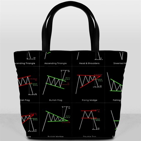 Chart Pattern Bucket Bag from ArtsNow.com Front