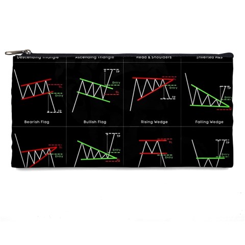Chart Pattern Pencil Case from ArtsNow.com Front