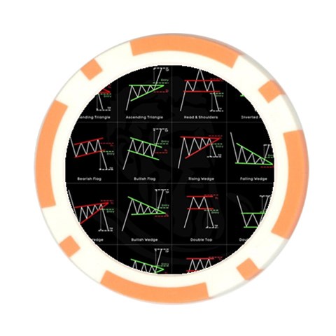 Chart Pattern Poker Chip Card Guard (10 pack) from ArtsNow.com Front