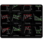 Chart Pattern One Side Fleece Blanket (Medium)