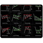 Chart Pattern One Side Fleece Blanket (Medium)