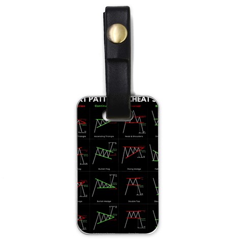 Chart Pattern Luggage Tag (one side) from ArtsNow.com Front