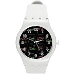 Chart Pattern Round Plastic Sport Watch (M)