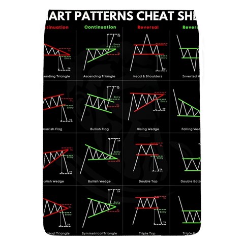 Chart Pattern Removable Flap Cover (L) from ArtsNow.com Front