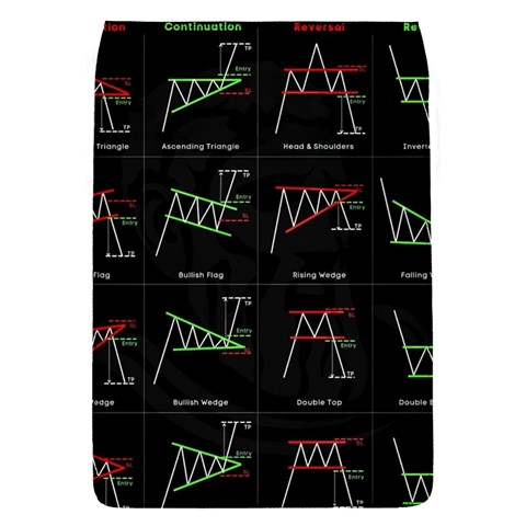 Chart Pattern Removable Flap Cover (S) from ArtsNow.com Front