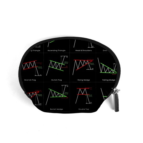 Chart Pattern Accessory Pouch (Small) from ArtsNow.com Front