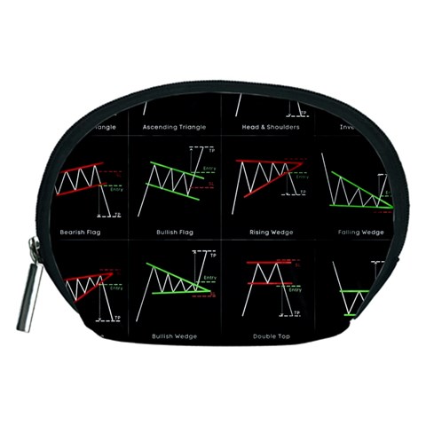 Chart Pattern Accessory Pouch (Medium) from ArtsNow.com Front