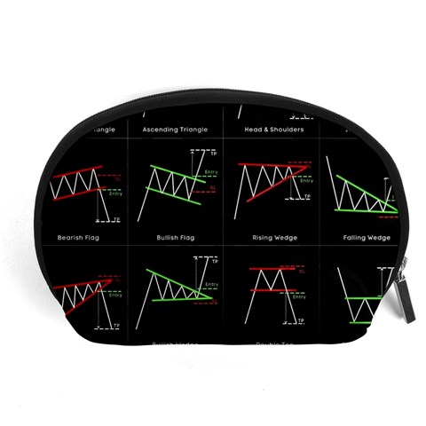 Chart Pattern Accessory Pouch (Large) from ArtsNow.com Front