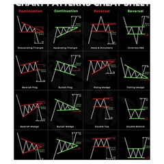 Chart Pattern Drawstring Pouch (Small) from ArtsNow.com Front