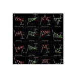 Chart Pattern Satin Bandana Scarf 22  x 22 