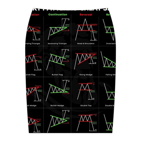 Chart Pattern Midi Wrap Pencil Skirt from ArtsNow.com Back