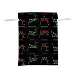 Chart Pattern Lightweight Drawstring Pouch (L)