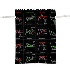 Chart Pattern Lightweight Drawstring Pouch (XL) from ArtsNow.com Front