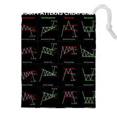 Chart Pattern Drawstring Pouch (5XL) from ArtsNow.com Front