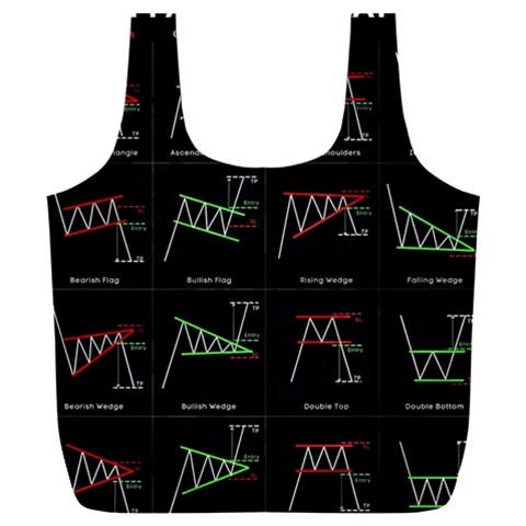Chart Pattern Full Print Recycle Bag (XXL) from ArtsNow.com Front