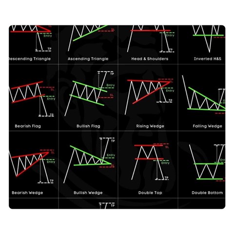 Chart Pattern One Side Premium Plush Fleece Blanket (Small) from ArtsNow.com 50 x40  Blanket Front
