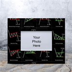 Chart Pattern White Tabletop Photo Frame 4 x6 