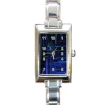 Screen Glitch Broken  Crack  Fracture  Glass Pattern Rectangle Italian Charm Watch