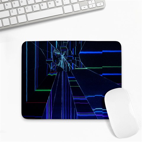 Screen Glitch Broken  Crack  Fracture  Glass Pattern Small Mousepad from ArtsNow.com Front