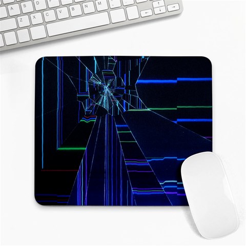 Screen Glitch Broken  Crack  Fracture  Glass Pattern Large Mousepad from ArtsNow.com Front