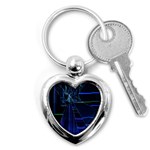 Screen Glitch Broken  Crack  Fracture  Glass Pattern Key Chain (Heart)