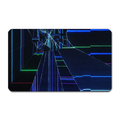 Screen Glitch Broken  Crack  Fracture  Glass Pattern Magnet (Rectangular) from ArtsNow.com Front
