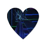 Screen Glitch Broken  Crack  Fracture  Glass Pattern Heart Magnet