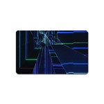 Screen Glitch Broken  Crack  Fracture  Glass Pattern Magnet (Name Card)