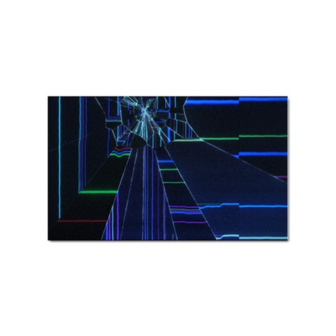 Screen Glitch Broken  Crack  Fracture  Glass Pattern Sticker Rectangular (10 pack) from ArtsNow.com Front