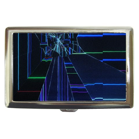 Screen Glitch Broken  Crack  Fracture  Glass Pattern Cigarette Money Case from ArtsNow.com Front