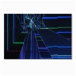 Screen Glitch Broken  Crack  Fracture  Glass Pattern Postcard 4 x 6  (Pkg of 10)