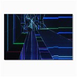 Screen Glitch Broken  Crack  Fracture  Glass Pattern Postcards 5  x 7  (Pkg of 10)