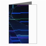 Screen Glitch Broken  Crack  Fracture  Glass Pattern Greeting Cards (Pkg of 8)